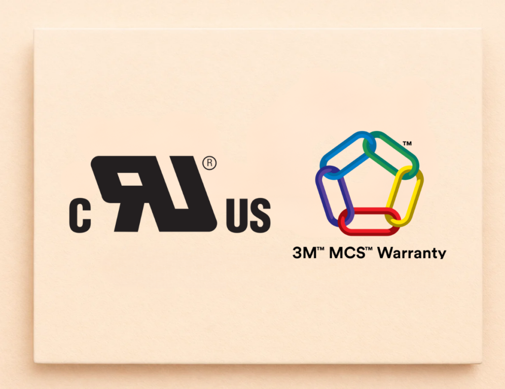 Logotypy certyfikatów UL i 3M